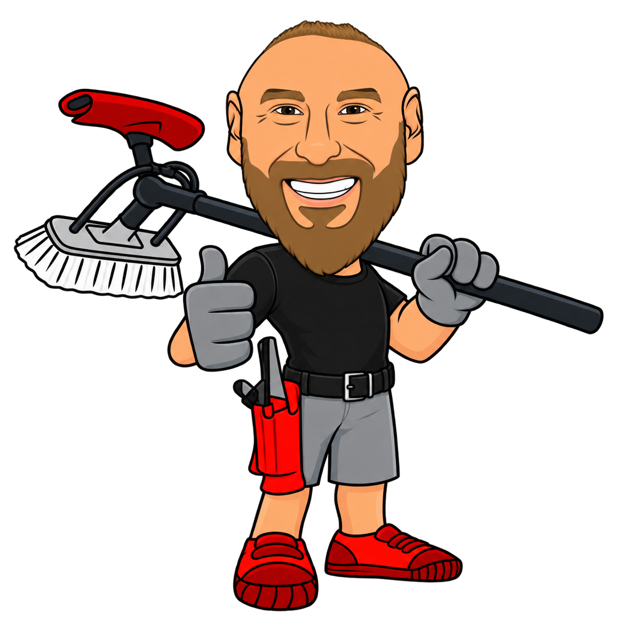 Schoonmaak Service Scheeren mascotte